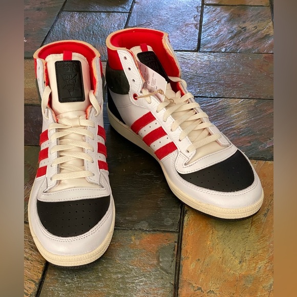 NWOT Adidas Originals Men\'s White Red Black Top Ten PB Sneakers Shoes Size 11.5 main image 10